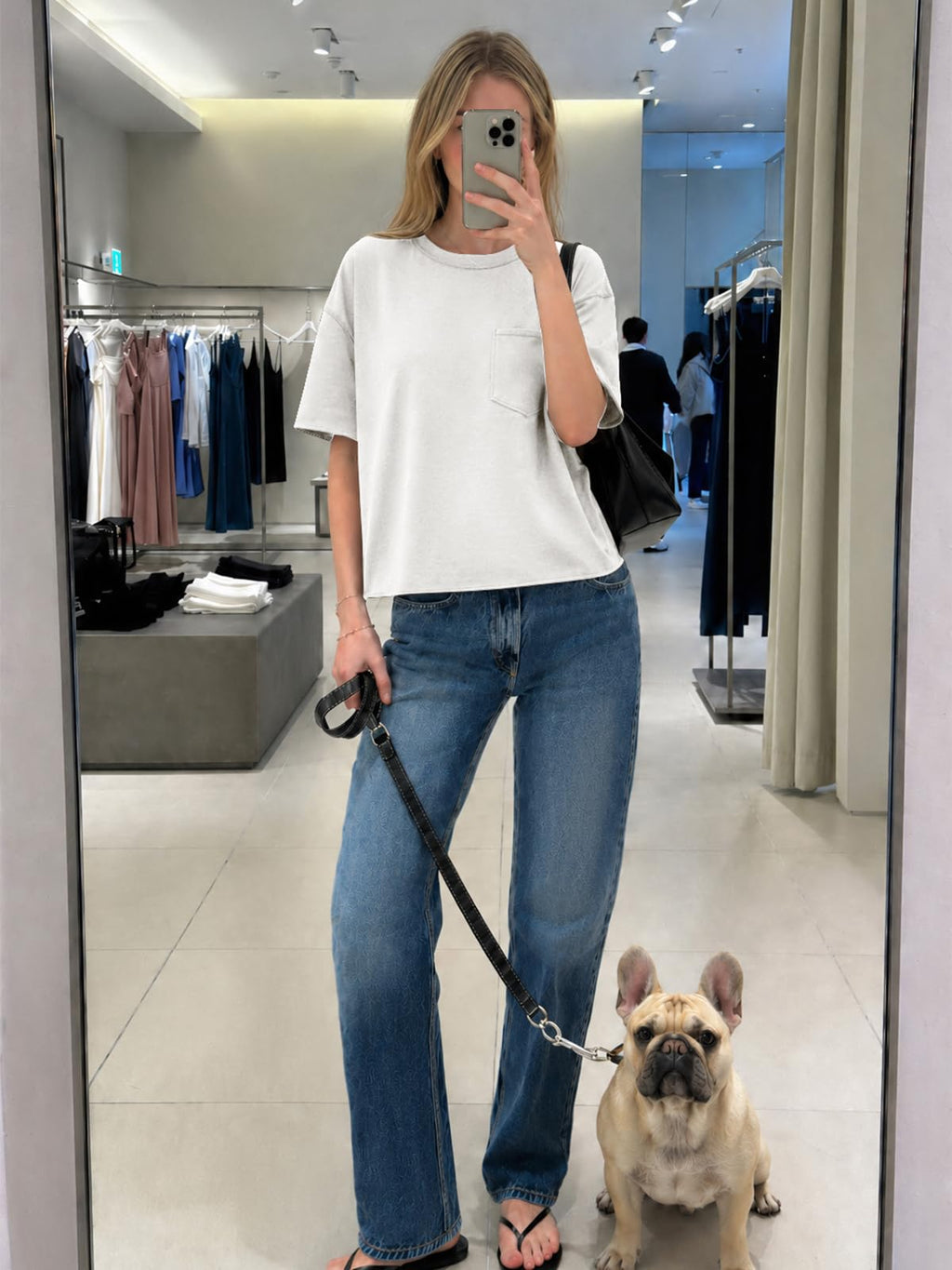 ATHMILE Womens Crop Tops Workout Shirts Gym Oversized Spring Summer Basic Tees Short Sleeve Casual Loose Drop Shoulder 2026
